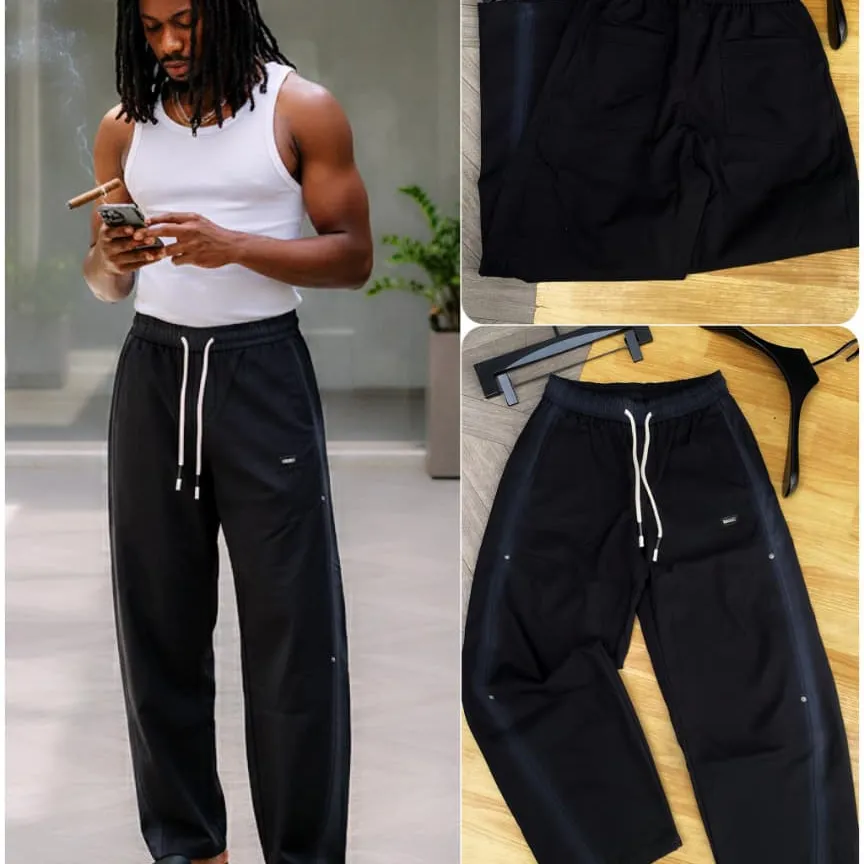MKI Seersucker Wide Leg Trousers
