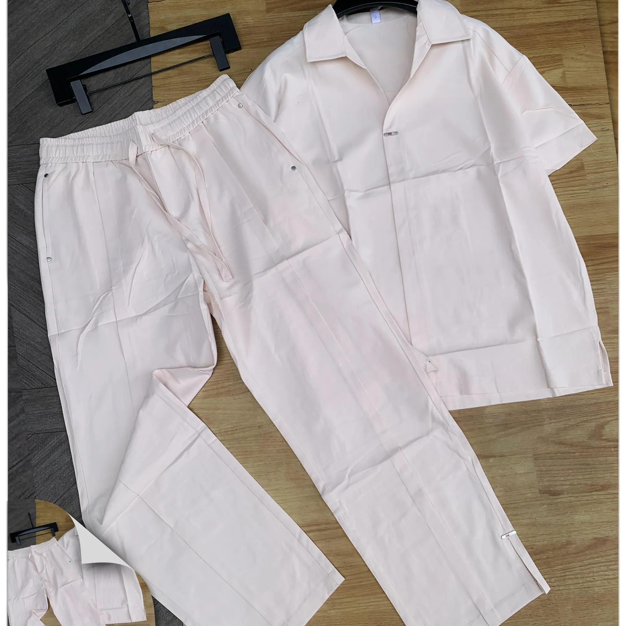 The Art of Luxury Cream Lapel Two-Piece Set