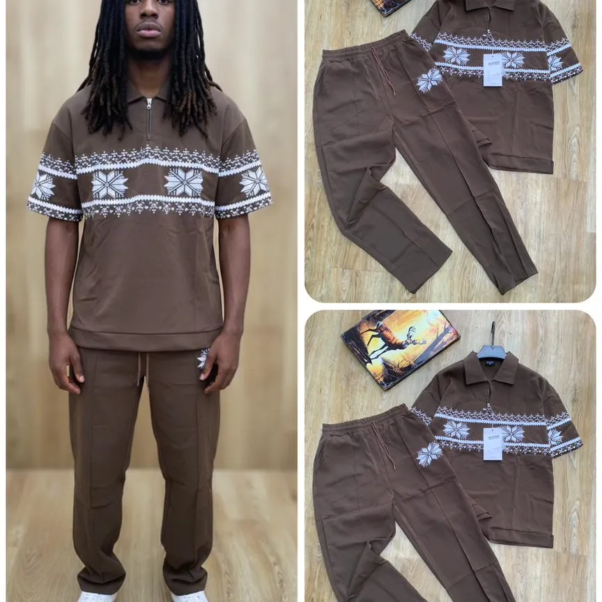 Men's Luxury Two-Piece Quarter-Zip Co-Ord Set