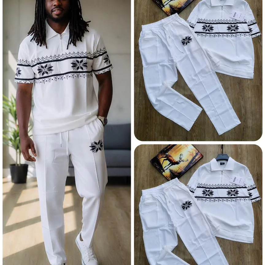 Men's Luxury Two-Piece Quarter-Zip Co-Ord Set