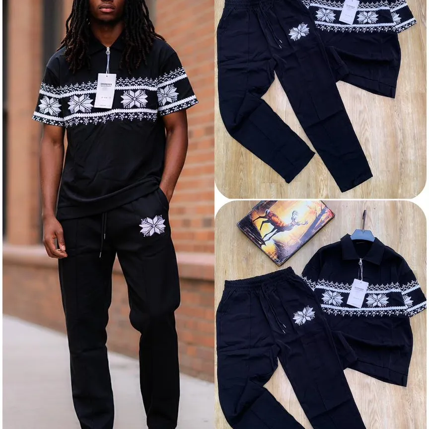 Men's Luxury Two-Piece Quarter-Zip Co-Ord Set