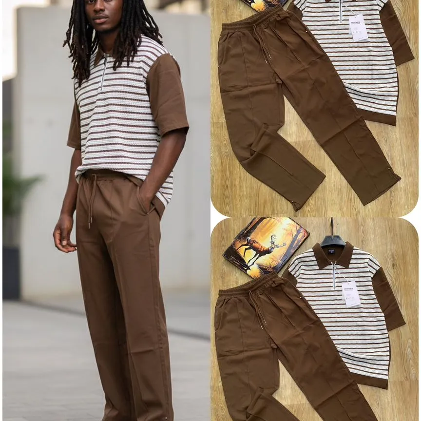 Men's Luxury Two-Piece Quarter-Zip Co-Ord Set