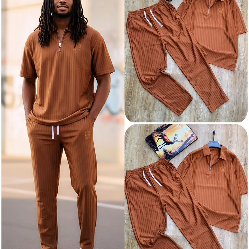 Men's Luxury Two-Piece Quarter-Zip Co-Ord Set
