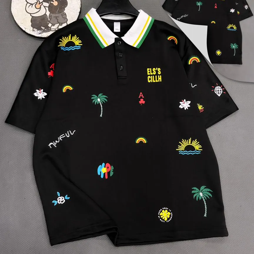 black polo shirt