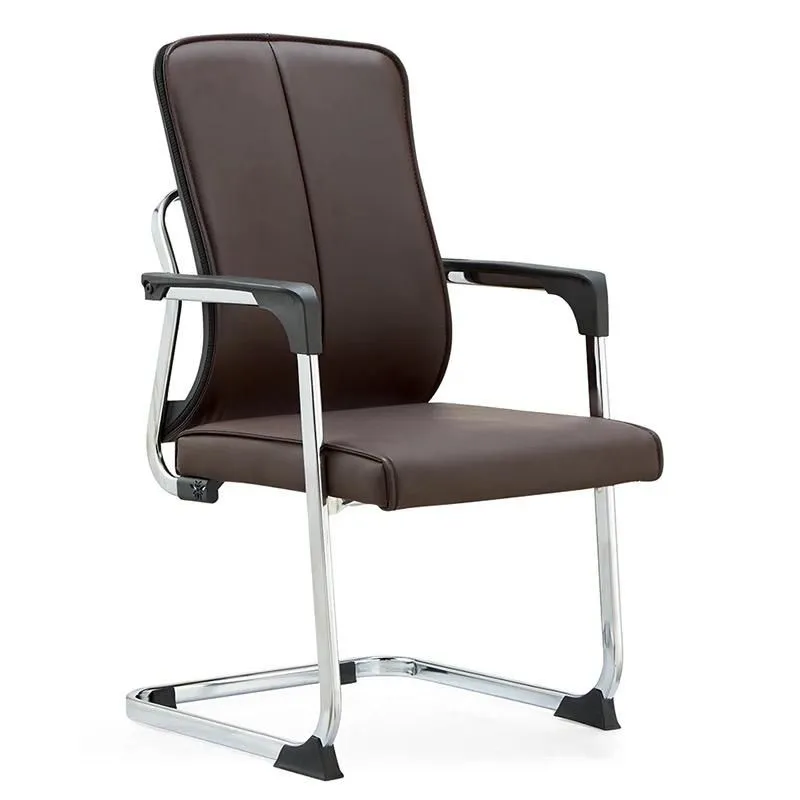 Luxury visitor office chair leather and brown color