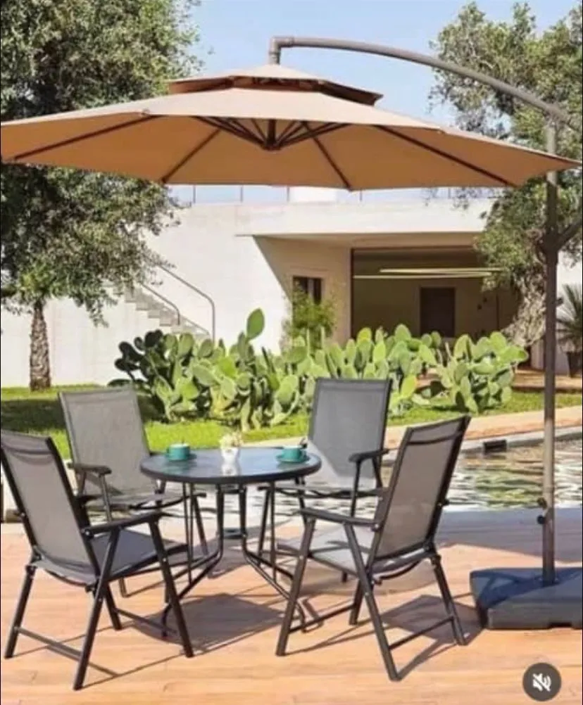 Outdoor Chair Set Wih Garden Umbrella
