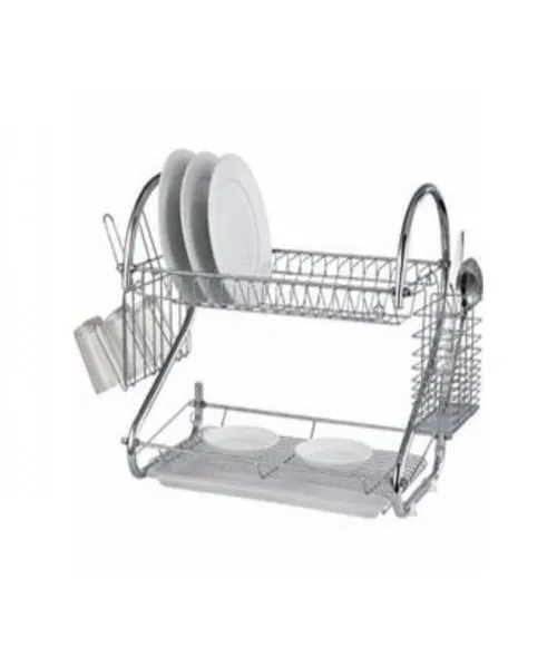 16 Stainless Steel Dish Drainer With Cup And Cutlery Holder