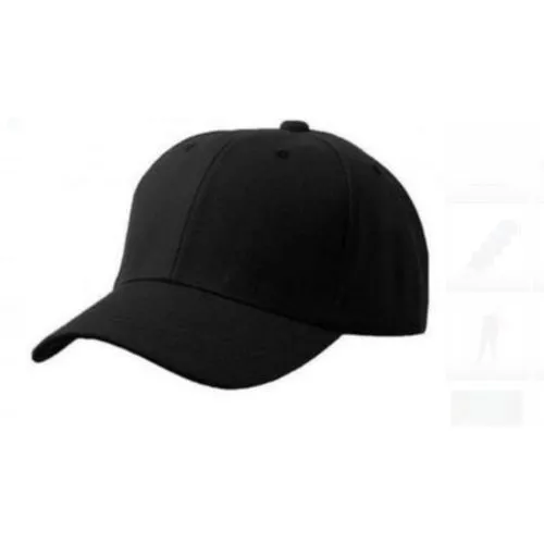 MENS QUALITY SINGLE FACE CAP -BLACK