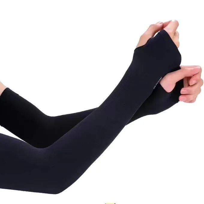 Ice Sleeve Compression Arm Sleeve Unisex-black