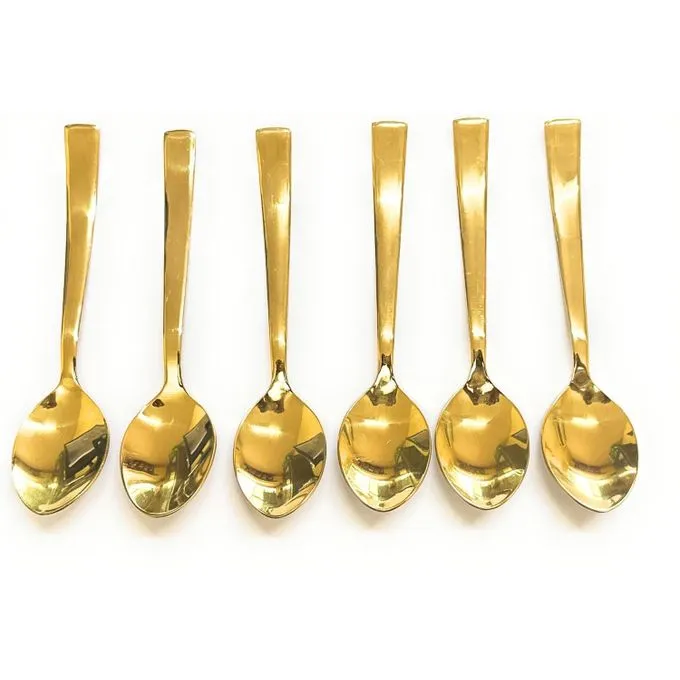 Gold Stainless Steel Spoon – 6Pcs SPOON ONLY